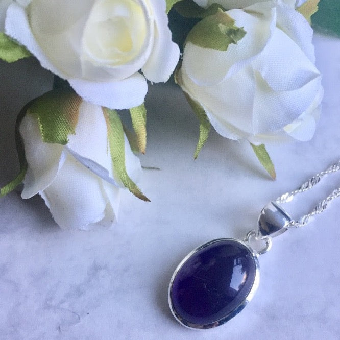 Amethyst 925 sterling silver pendant