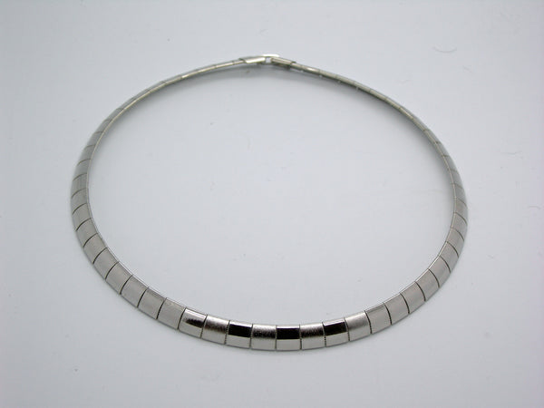 Two Tone Silver Torq Necklace